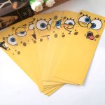 8'li Sünger Bob's Serisi Kitap Ayracı - Kalın Kuşe - 4,5x15cm - Okul Hediye - Öğrenci Hediye
