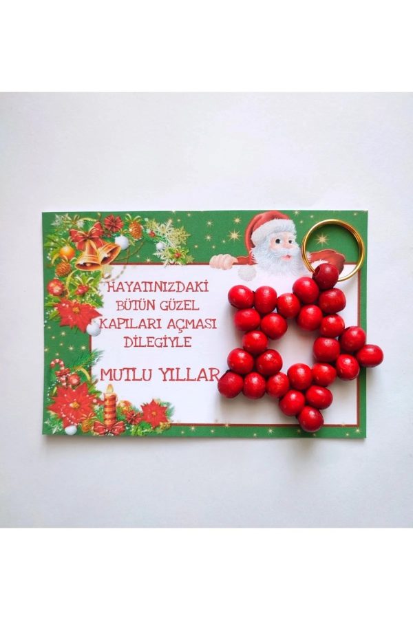 Nar Kırmızı 10 Adet Anahtarlık - Yılbaşı Hediyesi - Christmas Gift JJ