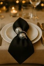 6 Adet Emtory Design Gümüş Metal Halkalı Peçete Yüzüğü - Silver Napkin Rings