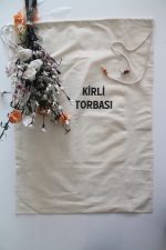 Keten Boncuk Detaylı Çok Amaçlı Kirli Torbası 50x70cm - Görsel 3