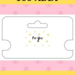 For You - 100 Adet Kolye Kartı - Bileklik Kartı - Takı Kartı - Paketleme Kartı