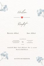 250 Adet Davetiye Kartı - Nişan Davetiyesi - Nikah Davetiyesi - Düğün Davetiyesi -SADECE KART - Görsel 4