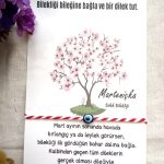 10 Adet Nazar Boncuklu Marteniçka Dilek Bilekliği - Kartlı ve Jelatinli - Şans Bilekliği