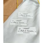 18 Adet Kişiye Özel Paketleme Etiketi - 2,5 x 5,5 cm