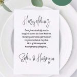 30 Adet Masa Kartı - Nişan Masa Kartı - Düğün Masa Kartı - 10x15 Kalın Kart  1.hamur