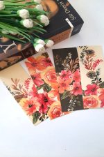 12'li Yağlı Boya Çiçek Serisi Kitap Ayracı - Kalın Kuşe - 4,5x15cm - Okul Hediye - Çiçekli Ayraç - Görsel 4