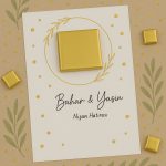 10 Adet Kişiye Özel Kartlı Sütlü Çikolata- Nişan Hediyesi - Kına Hediyesi - Nikah Hatırası
