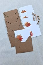 15 Adet Kraft Zarf ve Mandallı Sonbahar Kart - Hediye Paketleme Kartı   - Not Kartı 1.Hamur - Görsel 2