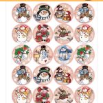 24 Adet - Snowman Sticker - Yılbaşı Sticker - Yılbaşı Hediye Paketleme - Paketleme Sticker - Yılbaşı