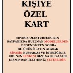 25 Adet Kişiye Özel Kuşe Kart -  sadece kart