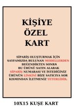 25 Adet Kişiye Özel Kuşe Kart -  sadece kart