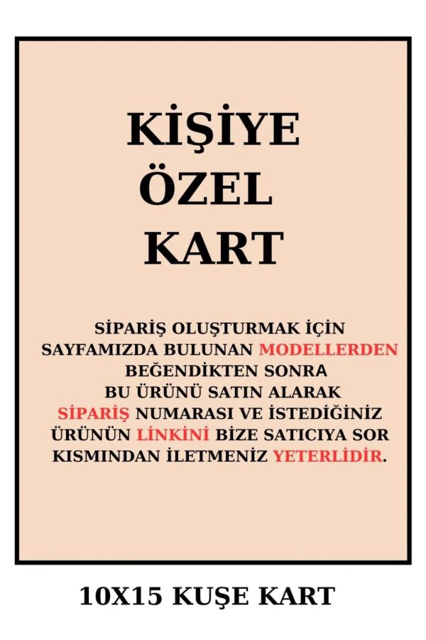 25 Adet Kişiye Özel Kuşe Kart -  sadece kart