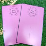 Özel Kesimli | 25 Adet Toka Kartı - Kalın Kuşe (5987) Bandana Kartı - 9x14cm -  Pink Handmade