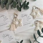 25 Adet Püsküllü İnci Yıldız Anahtarlık - Kişisel Yazı - Kına Hediyesi - Nikah Hediyesi - Paketli