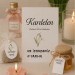 50 Adet Anahtarlık Kartı ve Jelatin - Bileklik Kartı - Davetiye Kartı 10x15cm - Hediye Kartı
