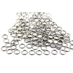 0,8mm 100 Adet Nikel Gümüş Montaj Takı Halkası & Kapama Halkası