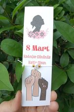Women's Day - 10 Adet Kadınlar Günü Hediyelik İnci Bileklik - Kadınlar Günü Şans Bilekliği - Görsel 2