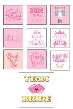10 Adet Bride Kart - Bekarlığa Veda Kartı -Bride To Be - Motto Kart - 10x10 Kalın Kart
