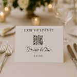 QR Kod | 10 Adet Masa Kartı - Nişan Masa Kartı - Nikah Masa Kartı -  1.hamur