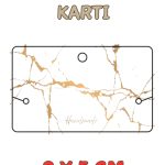 Mermer Desen Handmade - 100 Adet Bileklik & Kolye Kartı - Takı Kartı - Paketleme Kartı - Bujiteri