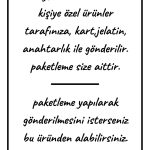 Anahtarlık Paketleme İşçiliği - Sadece kişiye özel ürünler için geçerlidir.) maks 250