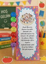 Yumurtlayan Kalemli Okul Hoş Geldin Ayracı - Okul Hediyesi - Öğrenci Hediye 1 Adet - Görsel 3